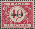 Overprint "Eupen" on Postage Due Stamp