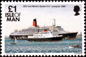 "Queen Elizabeth 2" (liner) and "Mona's Queen V" (ferry)