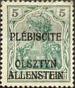 "Germania" overprinted OLSZTYN-ALLENSTEIN