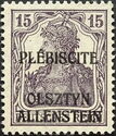 "Germania" overprinted OLSZTYN-ALLENSTEIN