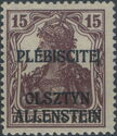 "Germania" overprinted OLSZTYN-ALLENSTEIN
