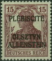 "Germania" overprinted OLSZTYN-ALLENSTEIN