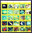 Earth, Animals, Fish, Butterflies; Yellow Frame