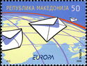 Timbre:-Europa---Letters-(Macédoine-du-Nord)