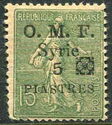 Type Semeuse overprint and Syrian surcharge