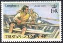 Men rowing longboat