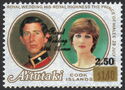 Prince Charles and Princess Diana, overprinted