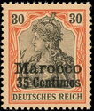 Germania with imperial crown, hatched background