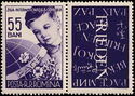 Boy, flowers, globe & inscription "PACE" - Label FRIEDEN