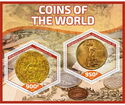 Coins on stamps Coins of the World