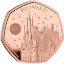 50 Pence (Hogwarts - Gold)
