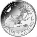200 Shillings (African Wildlife - Elephant 2 Oz.)