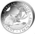 2,000 Shillings (African Wildlife - Elephant 1 Kg.)