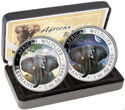 100 Shillings (Set 2 x 100 Shillings African Wildlife - Elephant. Day & Night)