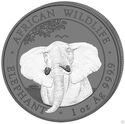100 Shillings (African Wildlife - Elephant 1 Oz. White Elephant)