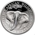 100 Shillings (African Wildlife - Elephant 1 Oz. High Relief)