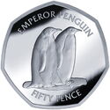 50 Pence (World Penguin Day (25th April) - Emperor penguin - Silver)