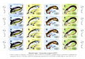 Mini Sheet with 4x No. 4678-81 - Sturgeons