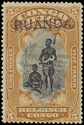 Bangala Chief and Wife - New Color overprinted RUANDA