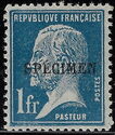 Type Pasteur surchargé "SPECIMEN"