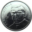 1 Franc (25th Anniversary - Pope John Paul II's Visit)