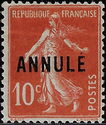 Semeuse fond plein surchargé "ANNULE"