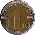 1 Peso (Eva Peron - 50th Anniv. Female Suffrage Mandatory)