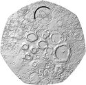 50 Pence (Lunar south pole)