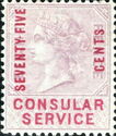 Consular Service surcharged Seventy Five Cents