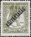 Queen Zita with 'Republic' overprint