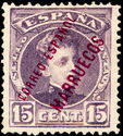 King Alfons XIII overprinted
