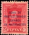 King Alfonso XIII overprinted