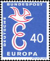 Europa - Dove over Letter 'E'