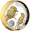 2 Dollars (Kookaburra - High Relief Gilded)