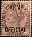 Queen Victoria (1819-1901) - Overprint - ARMY OFFICIAL