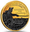 25 Cents (2021-P 25C Crossing the Delaware. Black ruthenium)