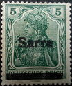 Germania, overprint 'Sarre'