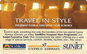 Cyprus Airways - Travel in Style
