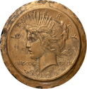 1 Dollar (1921 Peace Dollar Obverse Plaster that covered the lead peace dollar)