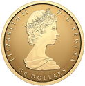 50 Dollars (Maple leaf 2024 45th (sapphire) anniversary of Canada’s Gold Maple Leaf)