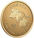 5 Dollars (Maple leaf 2024 45th (sapphire) anniversary of Canada’s Gold Maple Leaf)