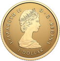 1 Dollar (Maple leaf 2024 45th (sapphire) anniversary of Canada’s Gold Maple Leaf)