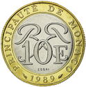10 Francs (Seal of the Grimaldi - Essai)