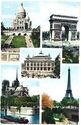 Paris. Sacré-Coeur - Arc de Triomphe - Opéra - Notre-Dame - Tour Eiffel