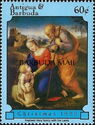 "Holy Family with Lamb" (Raphael) - Overprinted
