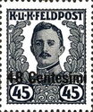 Emperor Karl I (1887-1922) overprinted in Centesimi