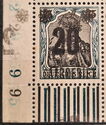 Overprint 'SAARGEBIET' & surcharge(B) 20 on 75pf