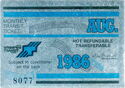 Monthly Transit Ticket August 1986