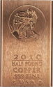 1/2 Pound Walking Liberty Copper Art Bar