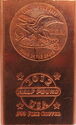 1/2 Pound Eagle Copper Art Bar